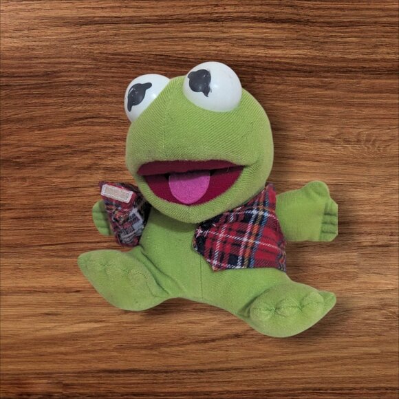Vintage 1987 Baby Kermit Plush Set Of Two By Henson 6{ 10 " stuffed animal toy - Picture 11 of 13